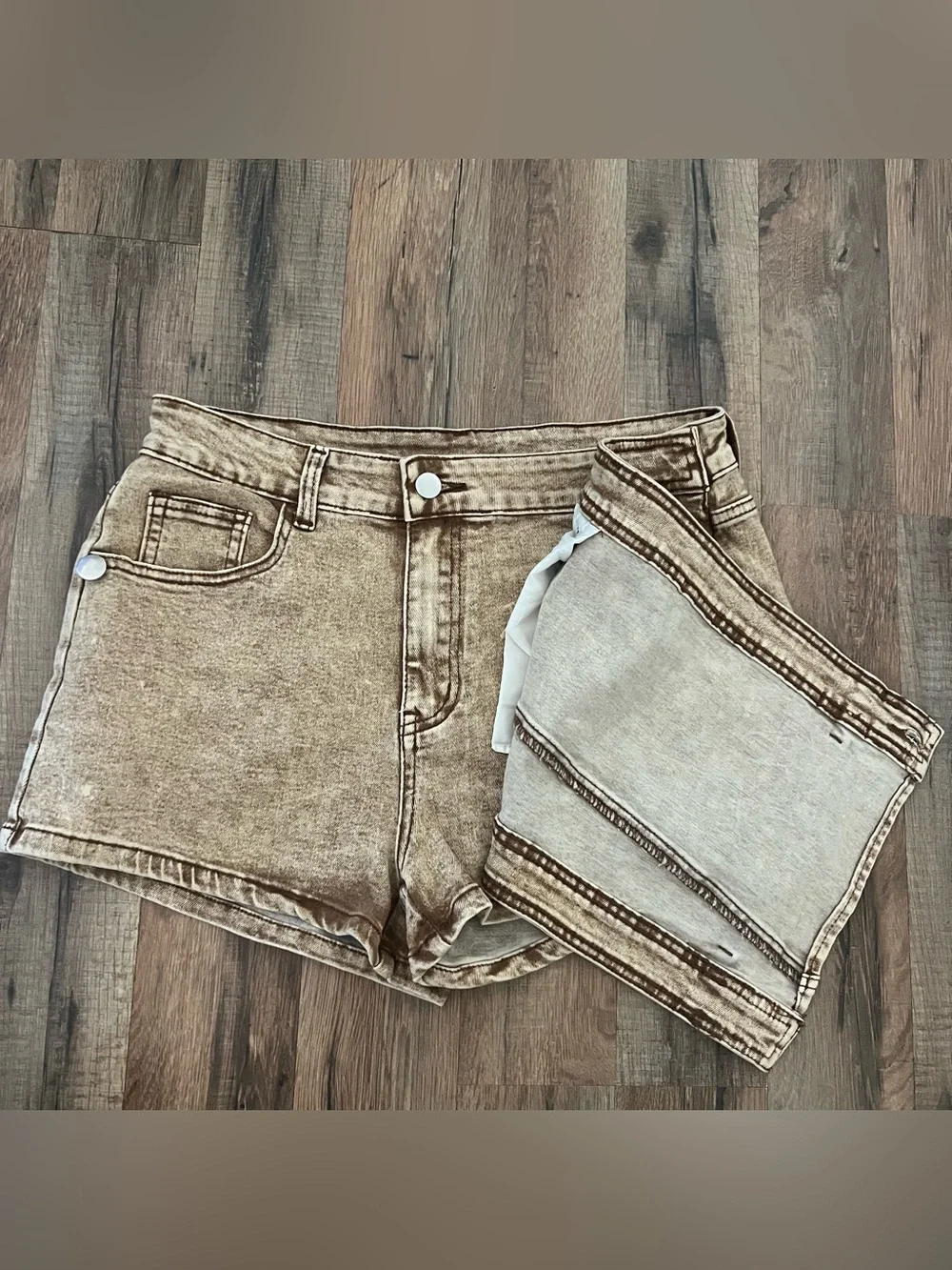 Denim Wrap Shorts